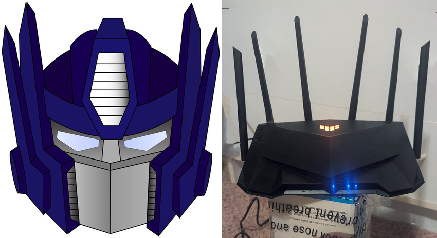 Asus AX6000 vs Optimus Prime&rsquo;s head